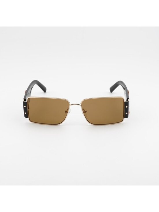 MCM MW0012 32J Sunglasses Gold Rectangle Frame, Roviex Lenses main image 9